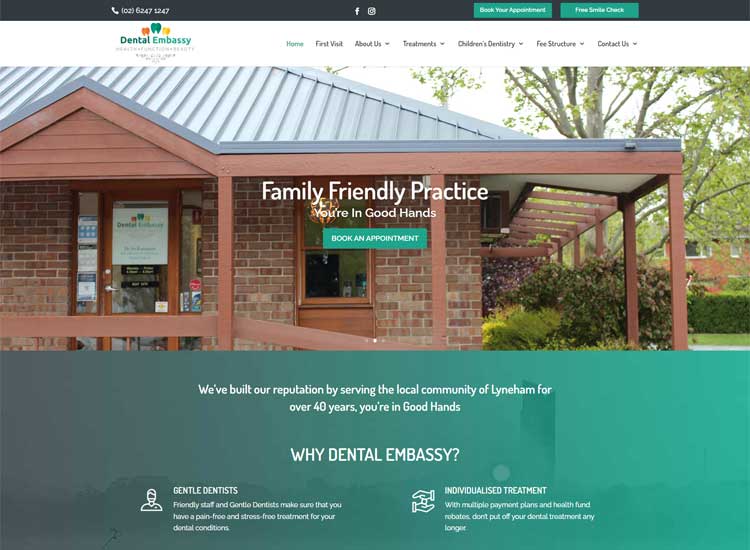 Website development for dentist