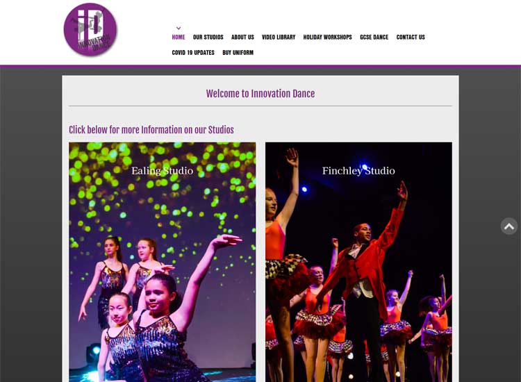Website customization work for innovation dance