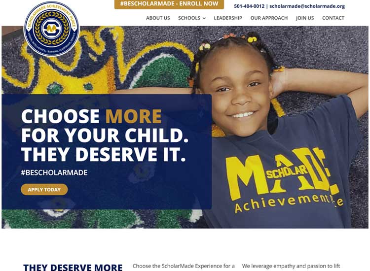 Website development for scholarmade